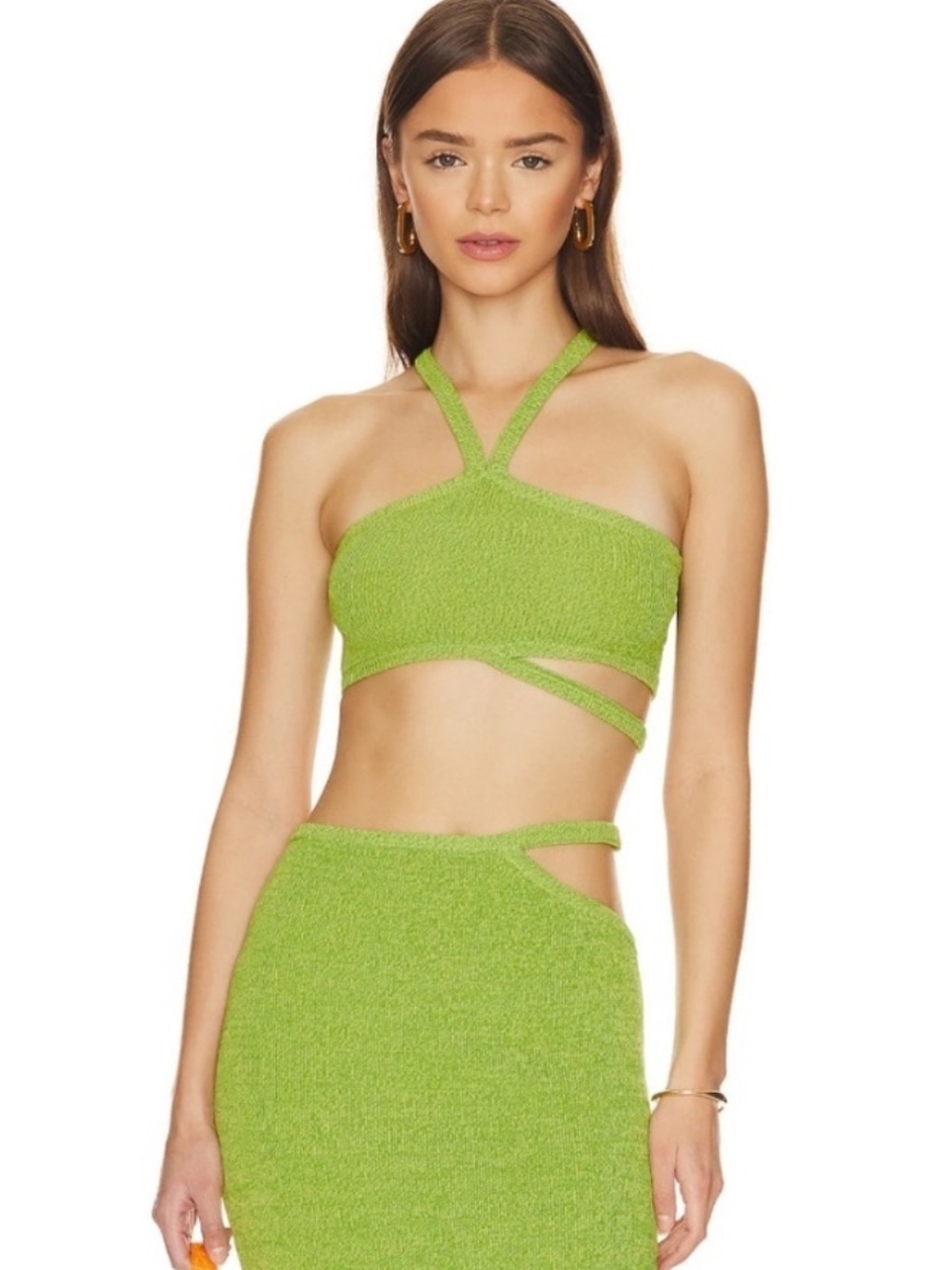 Solid & Striped Cindy Top/Skirt in Lime Green- XL.